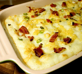 food is luv: mashed potato casserole w/ smoked gouda and bacon
