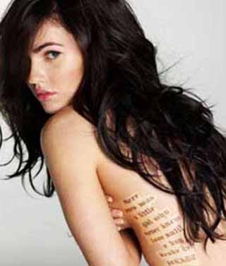 Megan fox letter tattoo designs. Posted by tattoo art at 4:24 AM