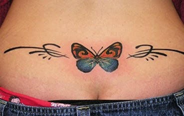 tribal butterfly tattoo design