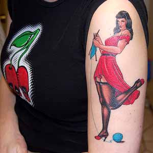 Pin up girl tattoo pictures 4