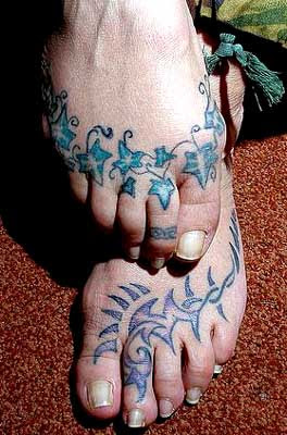 foot tattoo images for girls