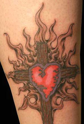 image of Wood cross tattoo