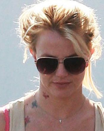 Britney spears new neck tattoo design
