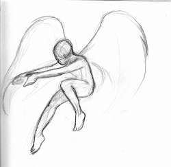 drawing drawings sketches flying cool wings sketch angel easy creative depression pencil simple nature sad inspiration flight danish fly getdrawings