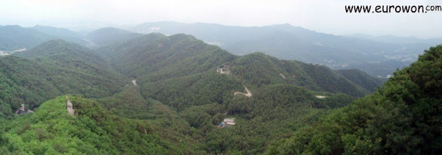 Vista desde el monte Palgongsan de Daegu