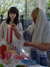Lighting the Candles for Passover