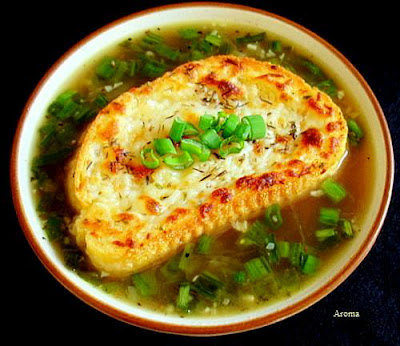 French Onion Soup with Scallions