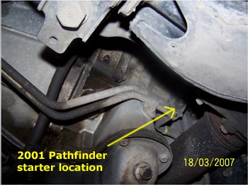 Nissan Pathfinder R51 Расположение VIN и номера двигателя