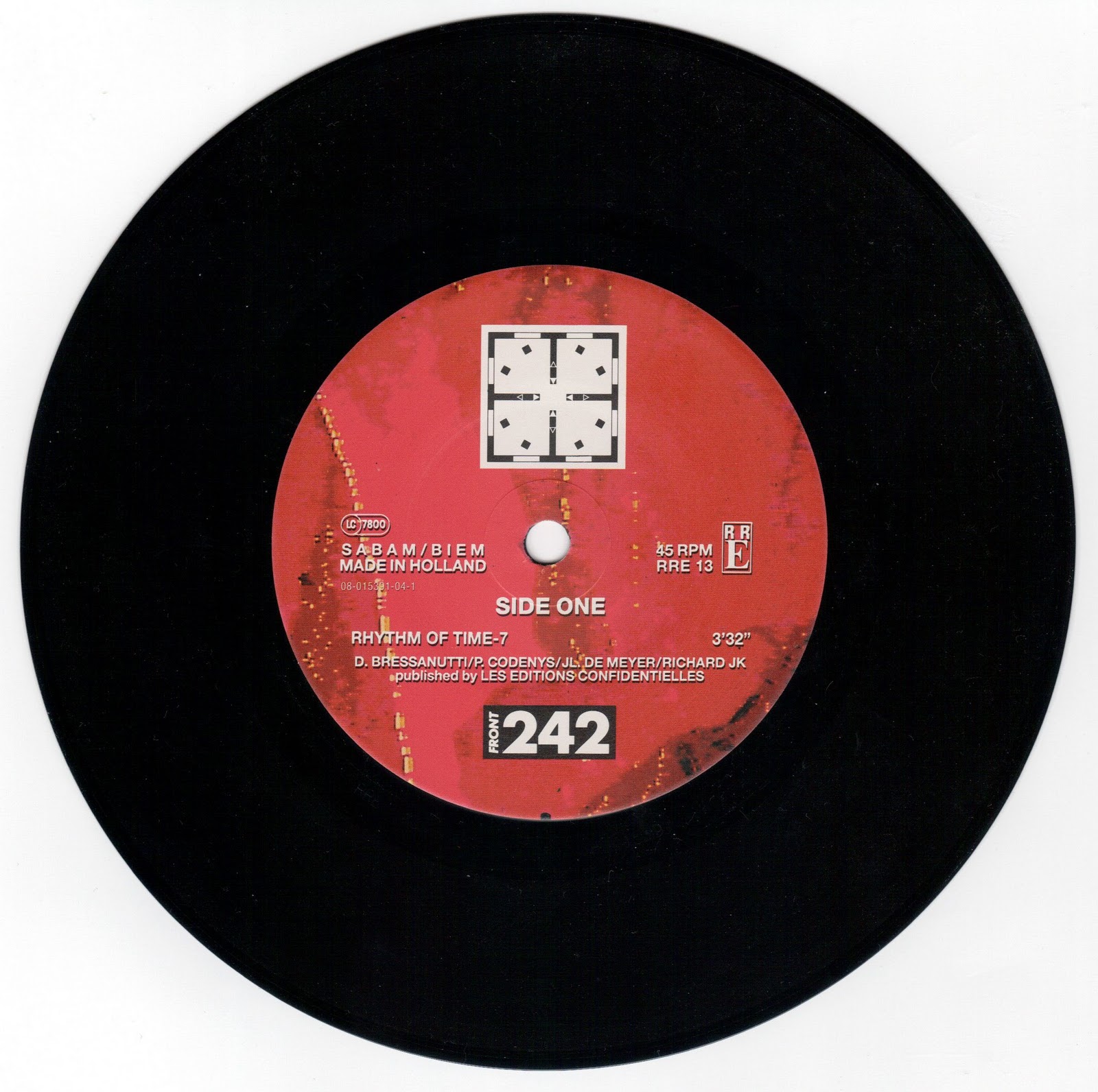 Front 242 Collector: Record of the Week: Rhythm of Time 7" Vinyl: 3