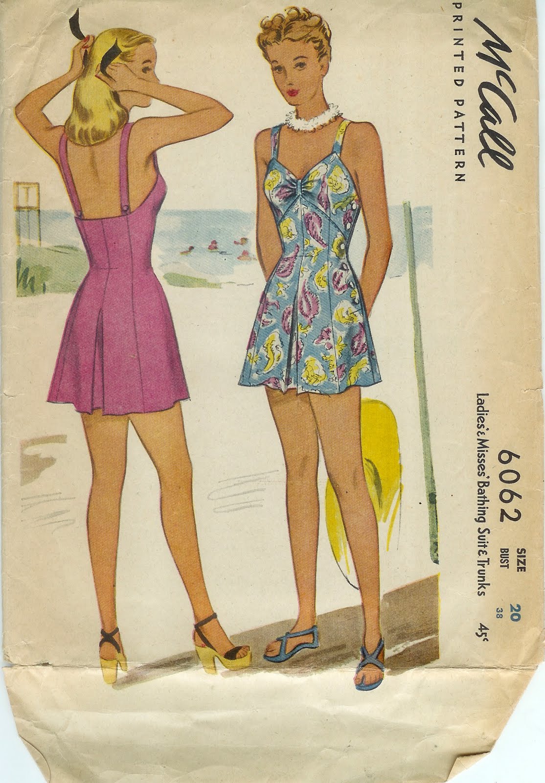 Frocked Weekly 40s Bathing Suit Sewing Pattern