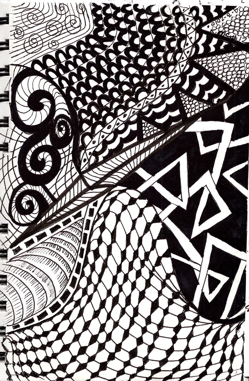 giddy up let's ride: zentangle-2010 #12