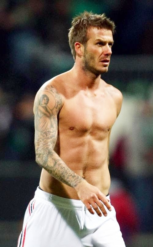 celebrity muscle: David Beckham