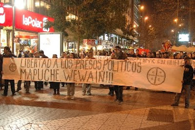 Marcha por presos politicos Mapuche