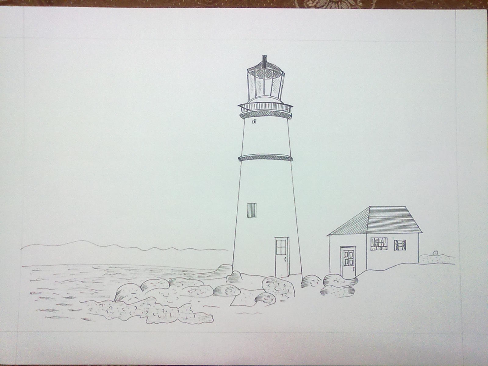 Beginning the Journey of Drawing. Light house near my