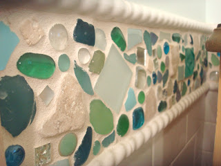 Sea Glass Mosaic Border