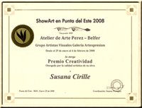 PREMIO CREATIVIDAD A LA OBRA "SENSUALIDAD" - 2008