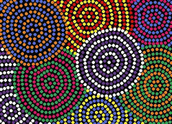 dot painting aboriginal pointillism dots projects easy simple classroom australian project arte paints circles paint class construction paper spots kunst