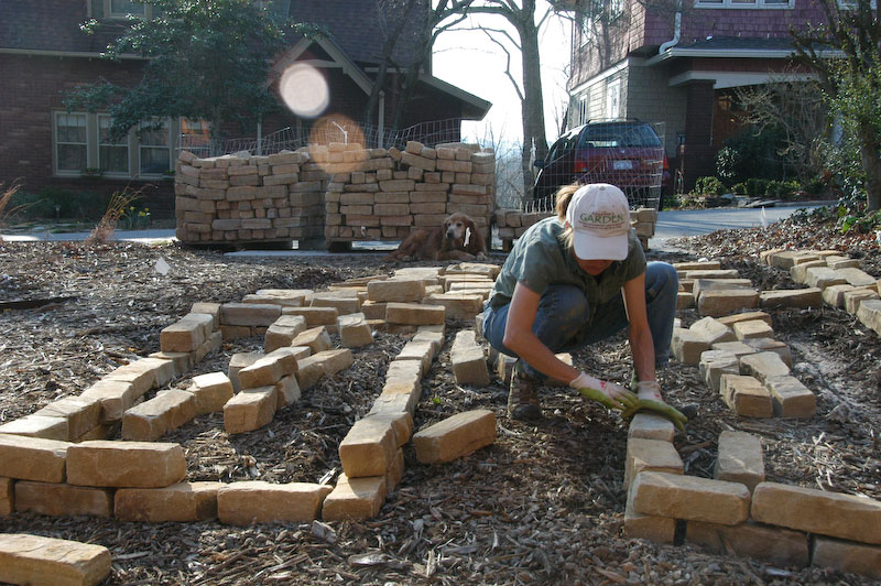 Stone raised beds