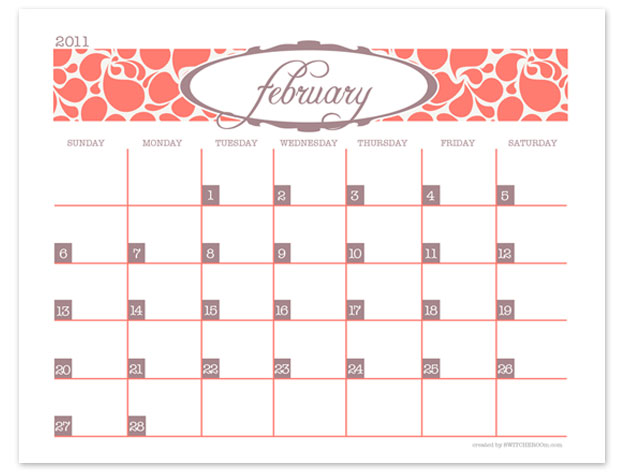 Decor me Happy by Elle Uy: I made a 2011 calendar. For everybody. For FREE!