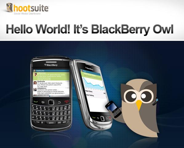 Lanzan HootSuite para BlackBerry con descarga gratis de la beta pública
