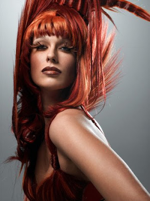 Celebrity hairstyles - haircuts: Long red hair color