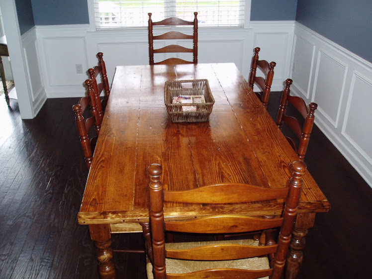 7 ft Pine Plank table with Early American stain