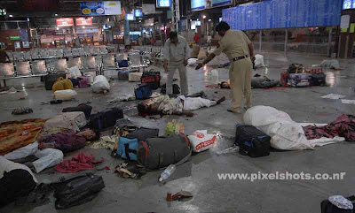 mumbai terrorist attack photographs of dead bodies laying in the shivaji public railway station after the openfire by terrorists