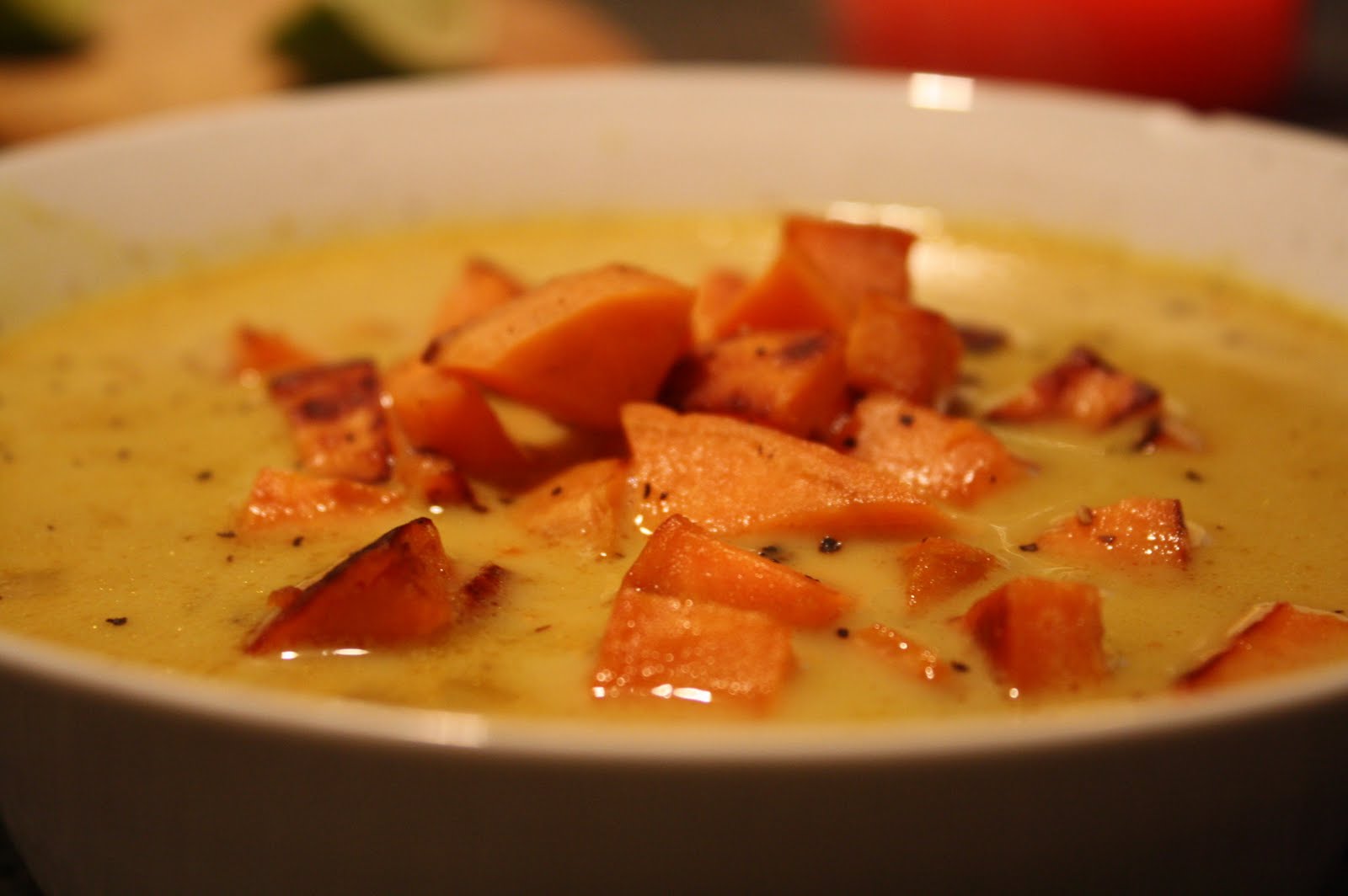 The Healing Plate Creamy Wild Rice Soup with Sweet Potato Croutons