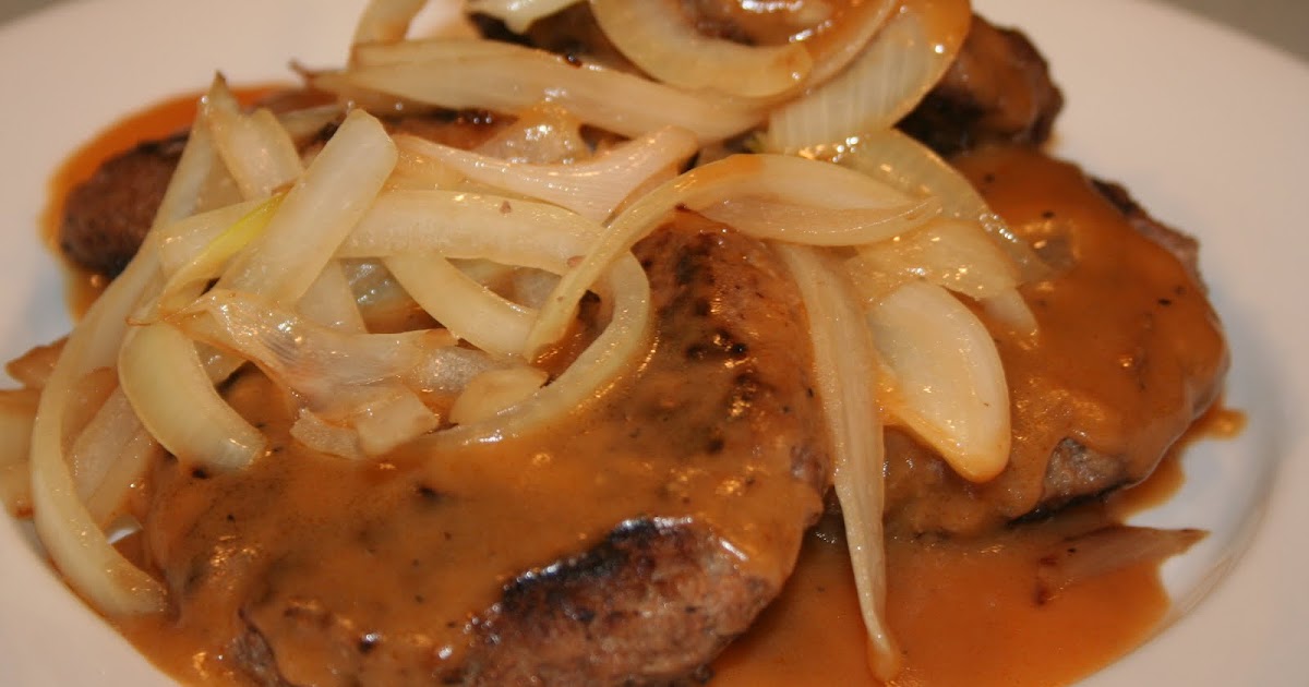 COOK WITH SUSAN Hamburger Steak with Brown Gravy & Grilled Onions