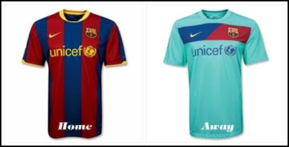 Jersiku: Sports 4 All: Barcelona Home & Away Jersey 2010 / 2011