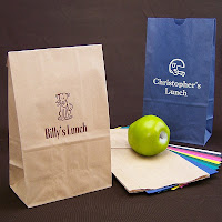 Personalized 6 x 3 x 11 Paper Lunch Bags in Assorted Colors