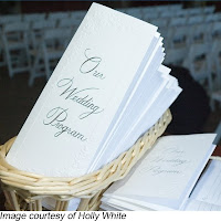 Wedding programs courtesy of Holly White