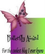 Butterfly award from Bev and Nicole