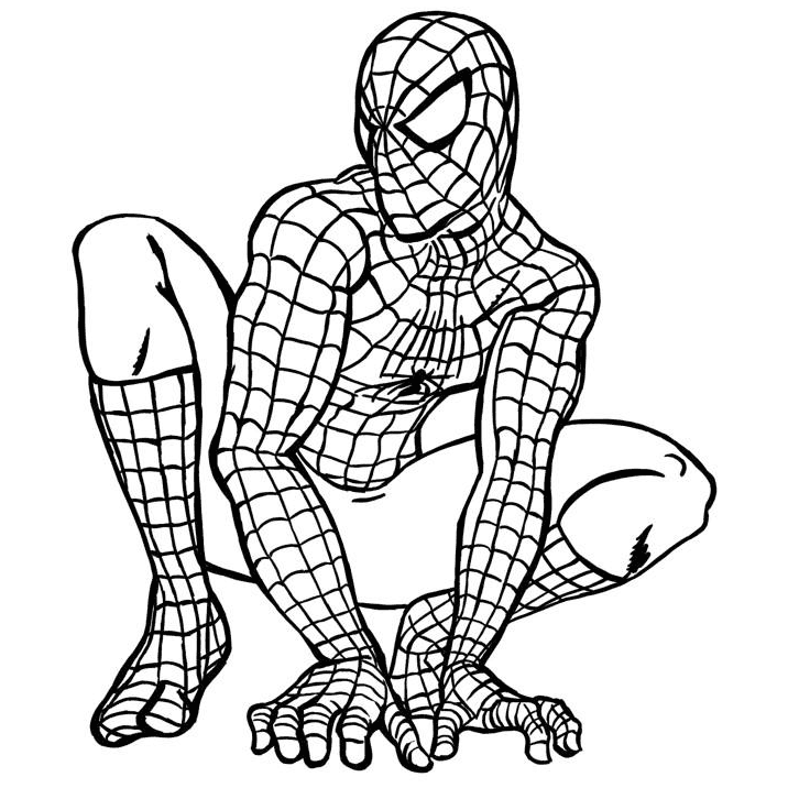 spiderman colouring page free Coloring spider man pages kids printable spiderman cartoons 4kids