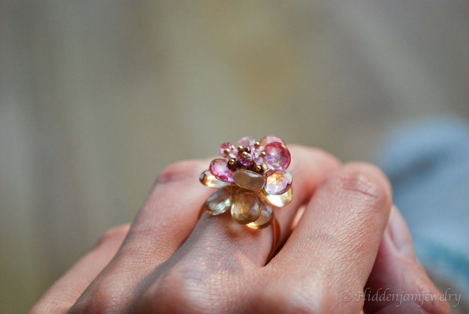 Hidden Jam Jewelry Peony ring