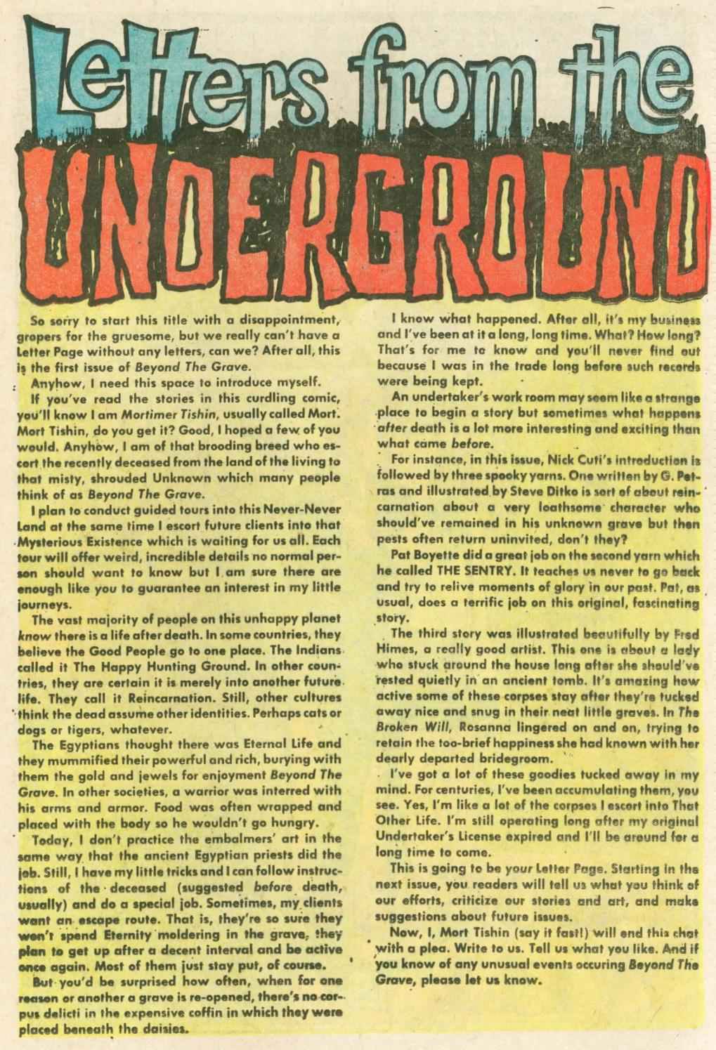 Read online Beyond the Grave (1975) comic -  Issue #1 - 21