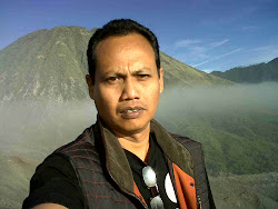 on the top of Bromo Mountain