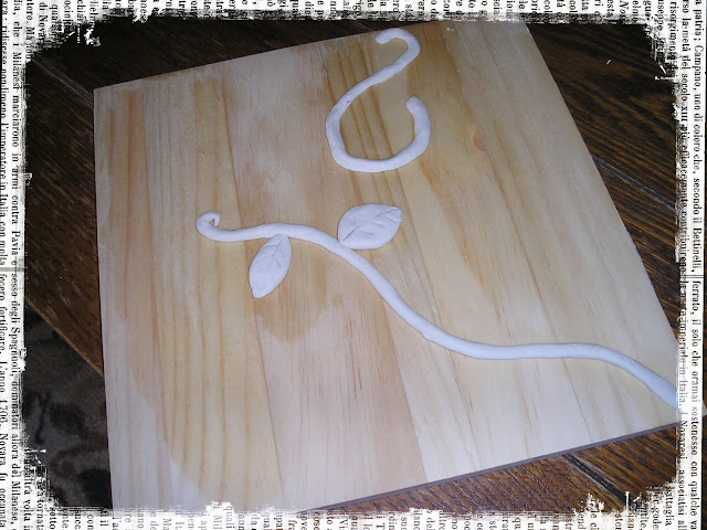 How To Make Your Own Faux Clay Tile With Paper A Wood Plaque Making A Faux Tile With Paper Clay