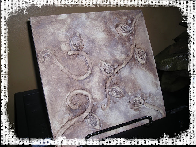 How to make your own faux decorative tile with paperclay 7 How to make your own faux decorative tile with paperclay,glazing and paint
