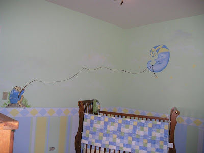 Kid's room moon wall mural
