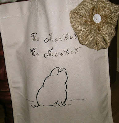 Hadnmade tote bag on Etsy