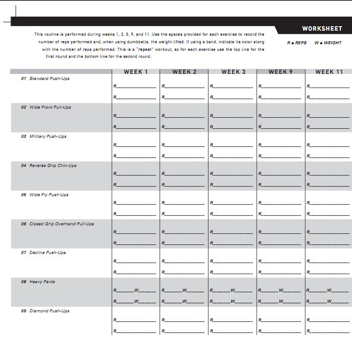 Best P90x legs and back workout sheet 