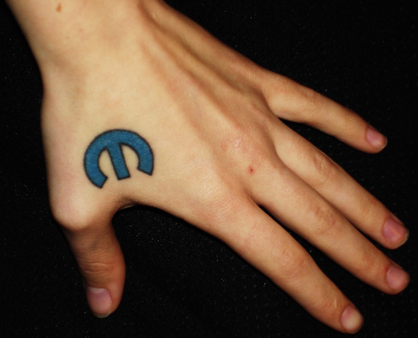 Collin Kasyan's Tattoo Portfolio Tattoo; Mopar Logo, on Hand