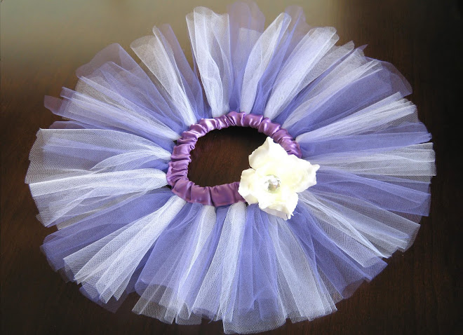Satin Band White and Purple Tutu