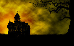 haunted halloween background houses backgrounds spooky desktop wallpapers scenes happy things lick touch collection