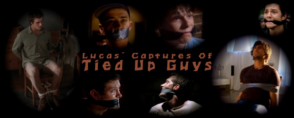 Guys captured, tied up and gagged with tape from TV series and movies