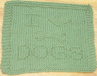Digknitty Designs I Heart Dogs Knit Dishcloth Pattern