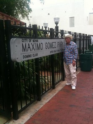 old Cuban guy in Little Havana in front of Domino Park