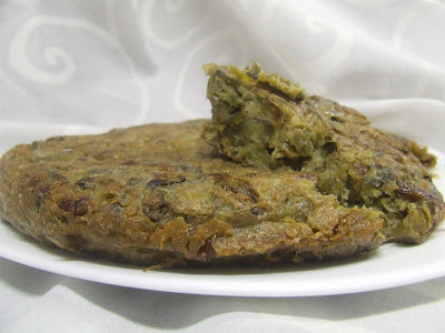  Tortilla de alcachofas y ajitos tiernos 