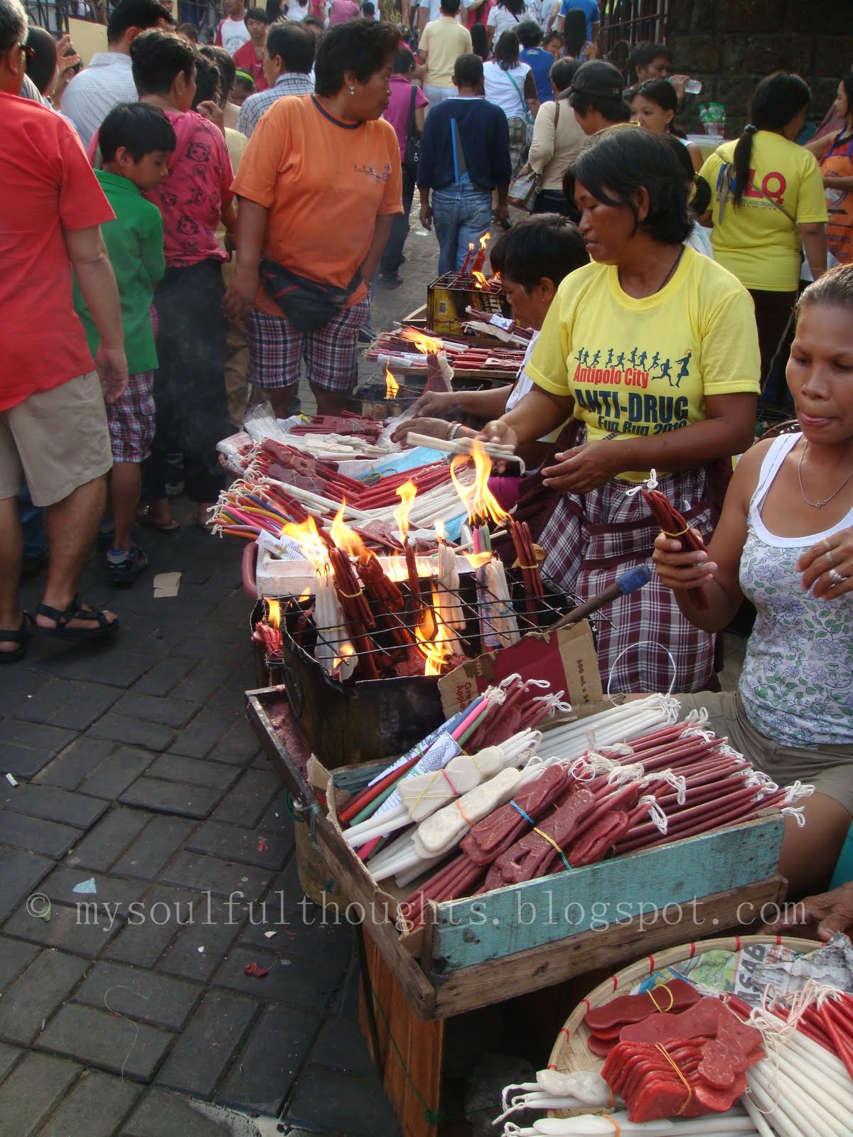 Heart of Rachel Colorful Hustle and Bustle Outside Antipolo Church